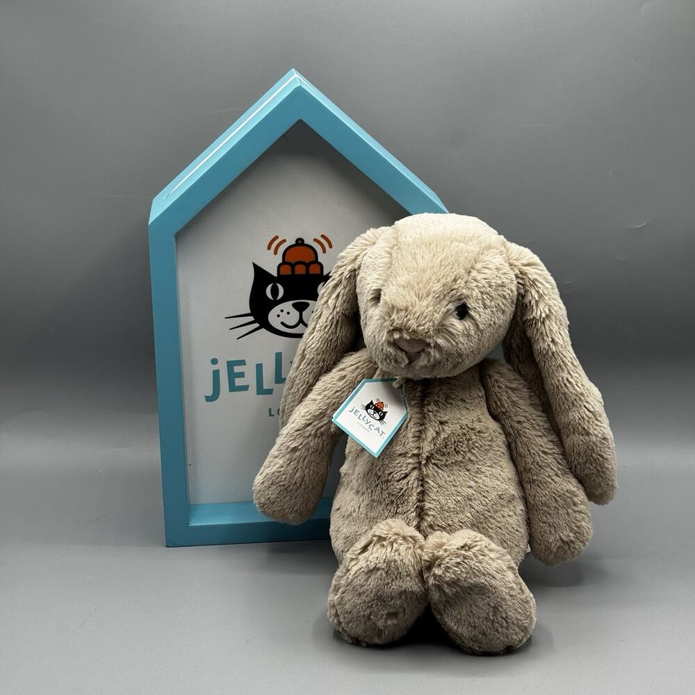 Jellycat Beige Bashful Bunny Rabbit Plush 12" NEW Authentic
